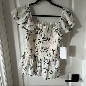 NWT Hudson North Floral Blouse L